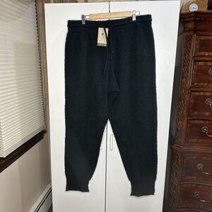 Nike Phoenix Cozy Boucle High-Waisted Pants Black Oversized FZ1703-010 Size XL